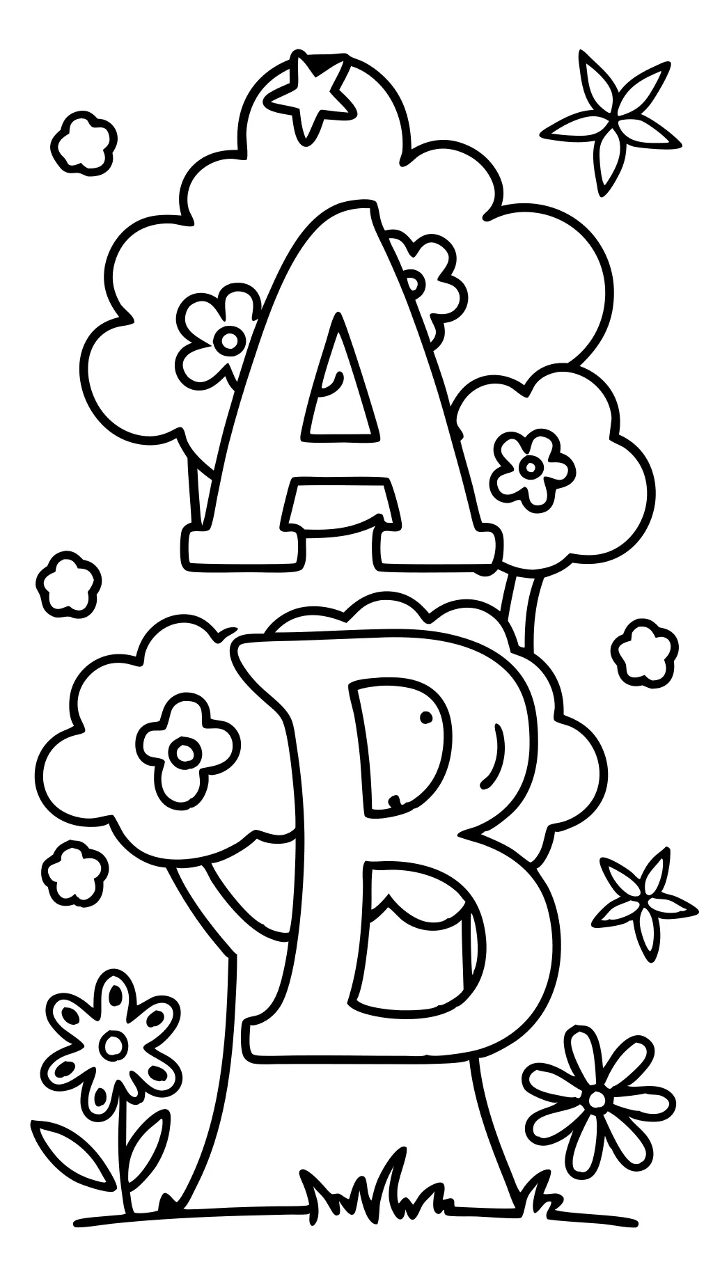 alphabet letters coloring pages printable